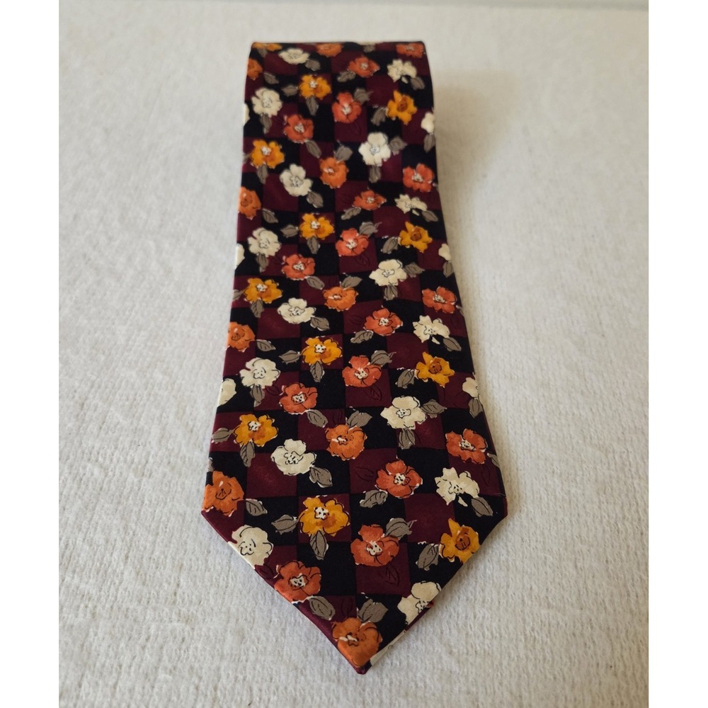VTG Givenchy Selection Couture Silk Paris Neck Tie Dessin Exclusif  Floral Print